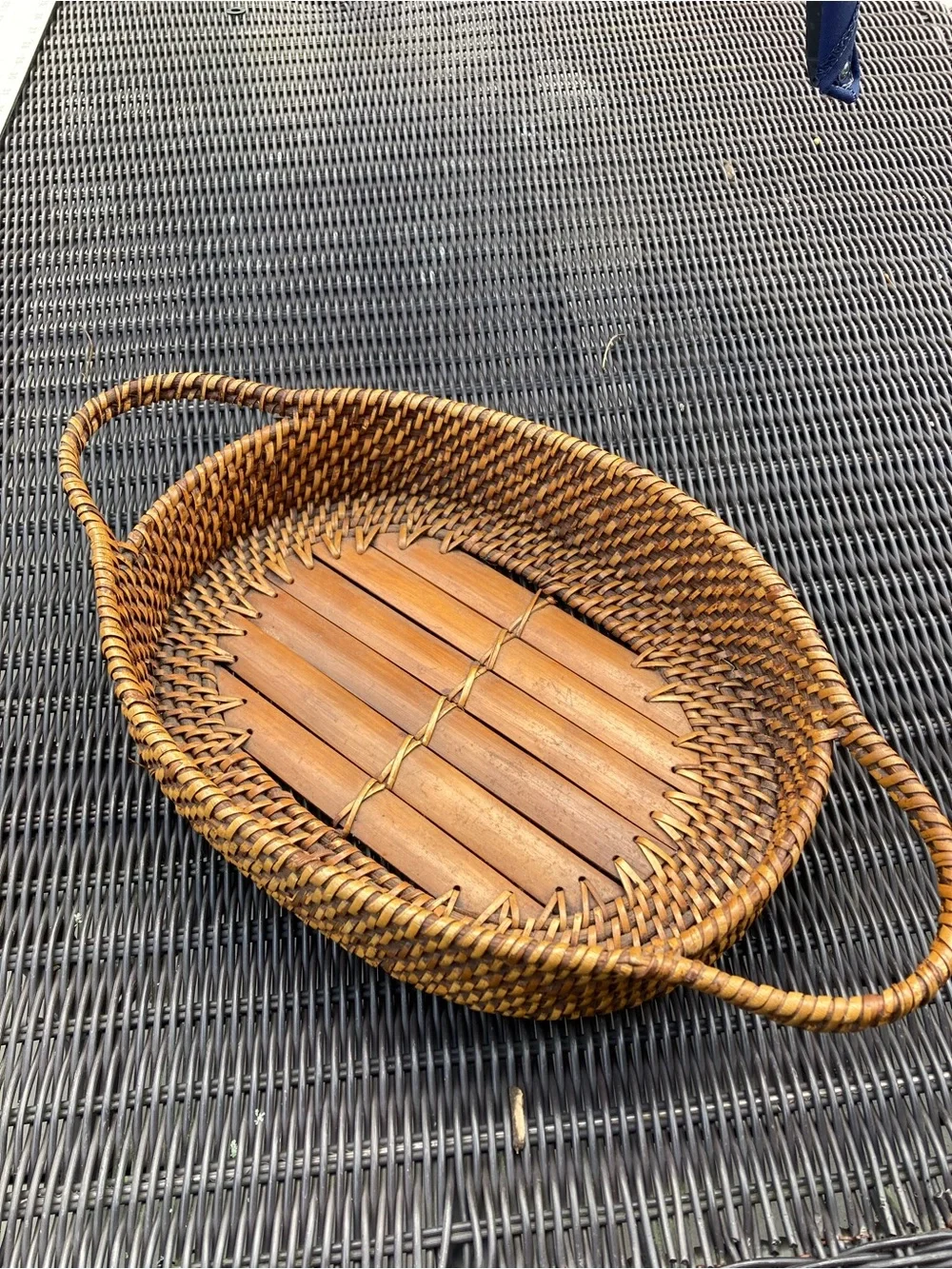 Source Unknown oval rattan